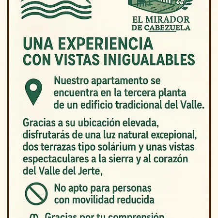 El Mirador De Cabezuela, Con Vistas Al Valle Del Jerte كابيزويلا ديل فالي